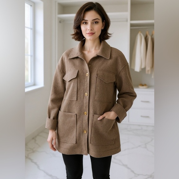 Banana Republic Jackets & Blazers - Banana Republic Women's Structured 4 Pocket Button Shacket